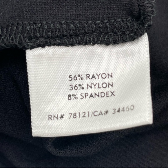 Eileen Fisher Black Knit Split Neck Sleeveless Dress Sz Large Summer Above Knee - Picture 11 of 13